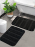 SOS-1019 High Low Loop Soft Microfiber Anti-Slip Set of 2 Bathmat