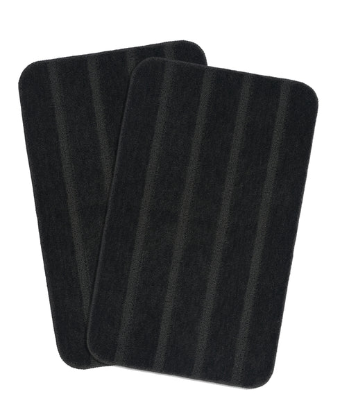 SOS-1019 High Low Loop Soft Microfiber Anti-Slip Set of 2 Bathmat