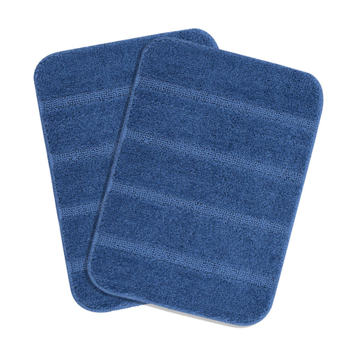 High Low Loop Microfiber Bathmat Set | Anti-Slip & Soft