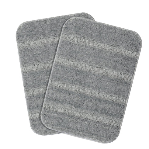 SOS-1019 High Low Loop Soft Microfiber Anti-Slip Set of 2 Bathmat