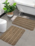High Low Loop Microfiber Bathmat Set | Anti-Slip & Soft