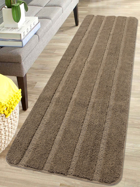 High Low Loop Soft Microfiber Anti-Slip Runner | Set of 2