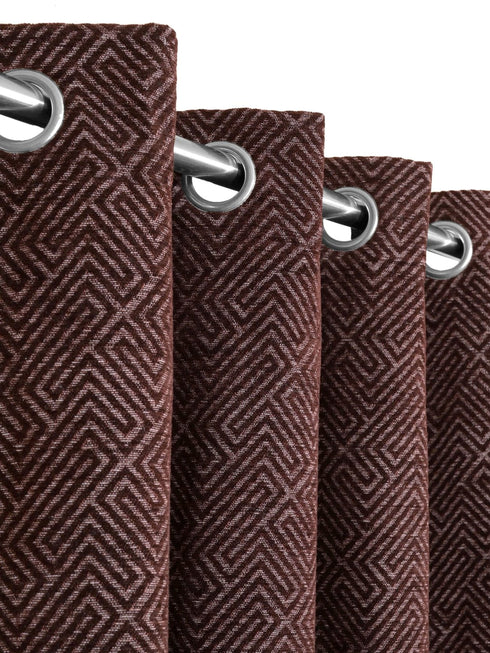 Maroon door blackout curtains 2 Piece
