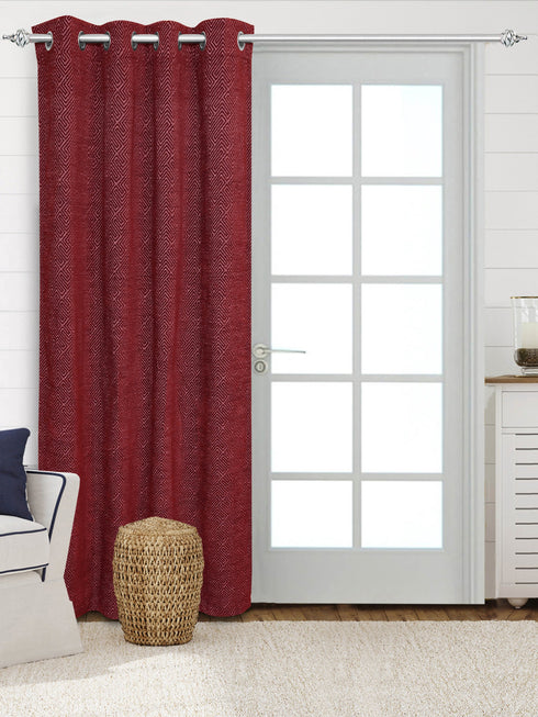 Maroon window blackout curtains