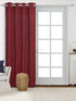 Maroon window blackout curtains