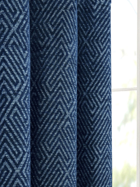 Beige long door blackout curtains