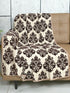 Medallion Polyester Cotton Sofa Throw Cover | Floral Emboss Design – Set 1