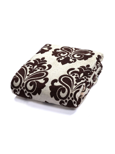 Medallion Polyester Cotton Sofa Throw Cover | Floral Emboss Design – Set 1