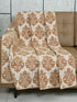 Medallion Polyester Cotton Sofa Throw Cover | Floral Emboss Design – Set 1