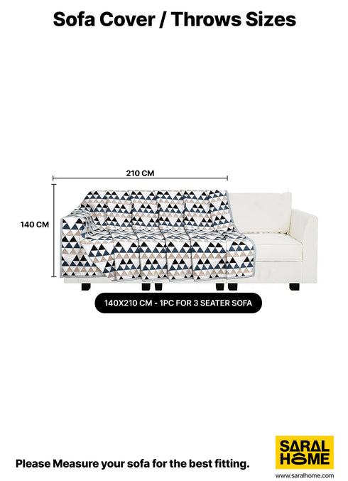 HILL Polyester Cotton Sofa Throw-Cover