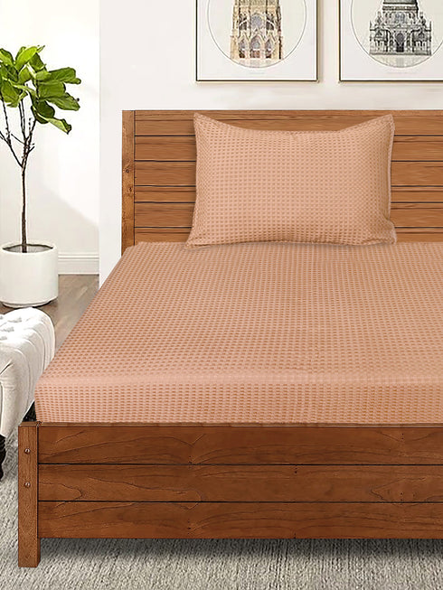 WAFFLE Cotton Bed Cover-Sheet