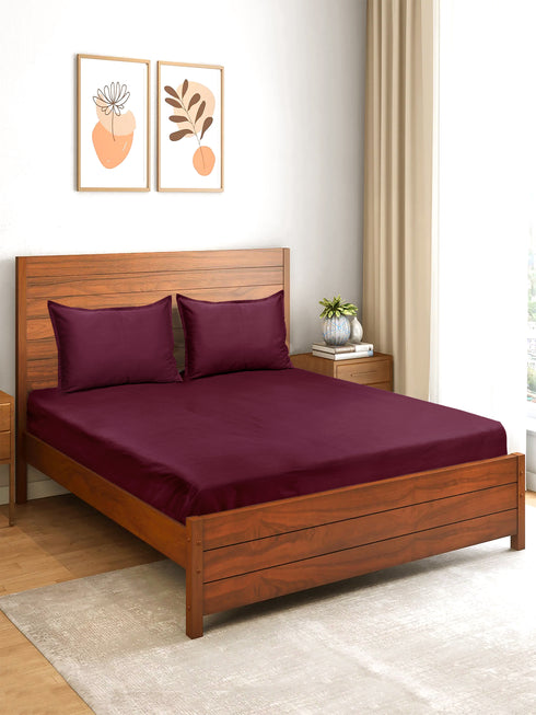 Maroon cotton bedsheets