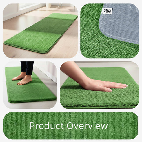 Solid Plain Floor Runner | Soft, Durable & Washable | Ideal for Hallway or Bedside Use