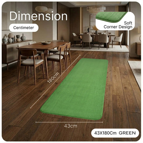 Solid Plain Floor Runner | Soft, Durable & Washable | Ideal for Hallway or Bedside Use