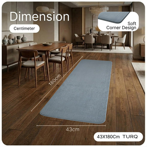 Solid Plain Floor Runner | Soft, Durable & Washable | Ideal for Hallway or Bedside Use