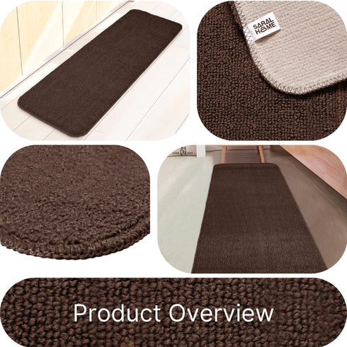 Solid Plain Floor Runner | Soft, Durable & Washable | Ideal for Hallway or Bedside Use