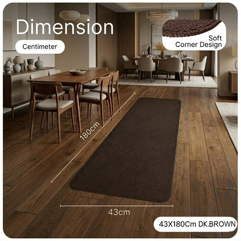 Solid Plain Floor Runner | Soft, Durable & Washable | Ideal for Hallway or Bedside Use