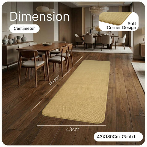 Solid Plain Floor Runner | Soft, Durable & Washable | Ideal for Hallway or Bedside Use
