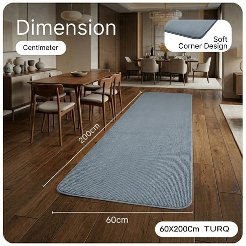 Solid Plain Floor Runner | Soft, Durable & Washable | Ideal for Hallway or Bedside Use