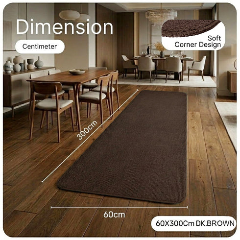 Solid Plain Floor Runner | Soft, Durable & Washable | Ideal for Hallway or Bedside Use