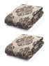Medallion Polyester Cotton Sofa Throw Cover | Floral Emboss Design – Set 1