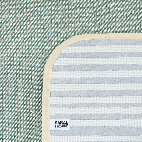 Plain Solid Cotton Anti-Slip Yoga Mat | Polyester Backing | Cushion Comfort