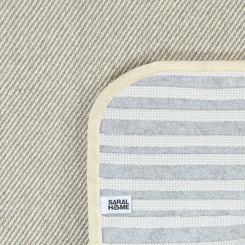 Plain Solid Cotton Anti-Slip Yoga Mat | Polyester Backing | Cushion Comfort