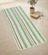 Stripe Cotton Yoga Mat – Breathable & Sweat-Resistant
