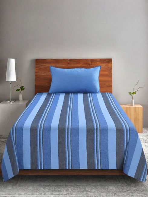 Joy Handwoven Cotton Bed Cover Set – Light Textured Finish | Vibrant Look