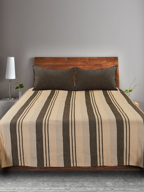 Joy Handwoven Cotton Bed Cover Set – Light Textured Finish | Vibrant Look