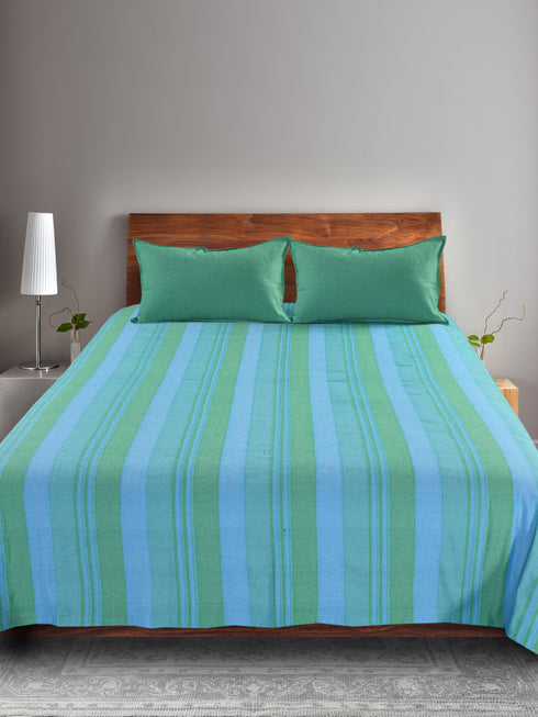 GIFT BOX | JOY Green Bedsheet-2 Pillow Covers | Cotton Bedsheet-Cover | For Gift & Daily Use