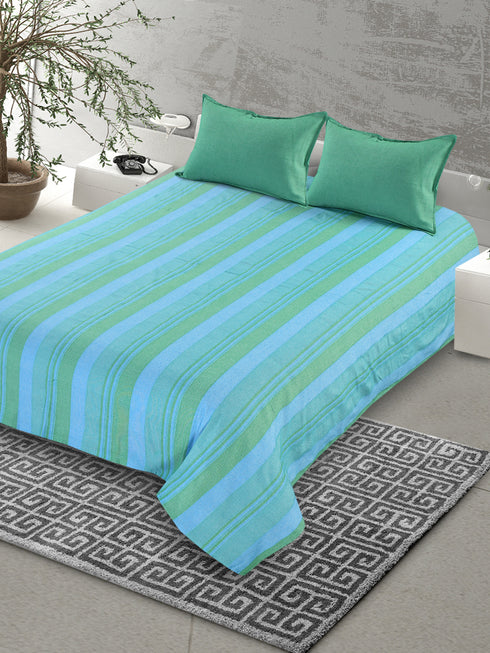 GIFT BOX | JOY Green Bedsheet-2 Pillow Covers | Cotton Bedsheet-Cover | For Gift & Daily Use