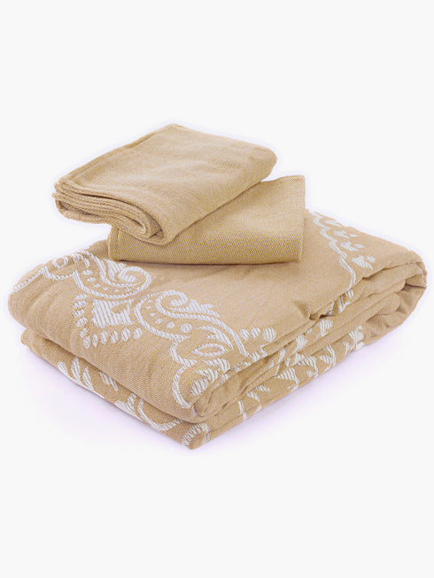 Majesty Handwoven Cotton Bed Cover Set – Luxe Finish | Smooth Handfeel