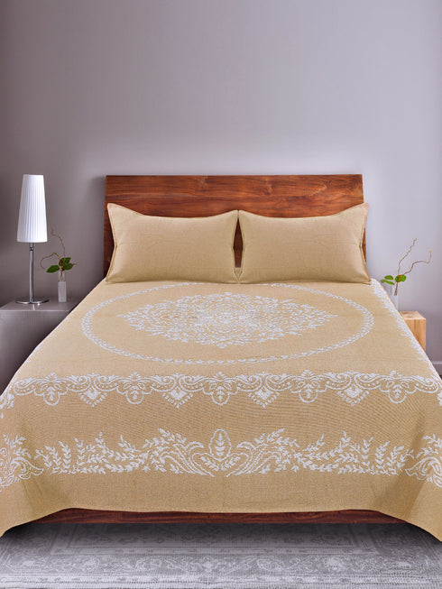 Majesty Handwoven Cotton Bed Cover Set – Luxe Finish | Smooth Handfeel