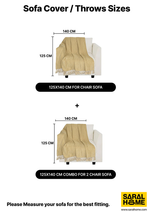 Chenille Velvet Sofa Throw Cover | Classic Shine