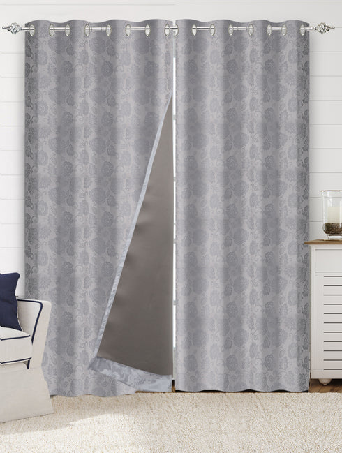 JARDIN Damask Cotton Curtains