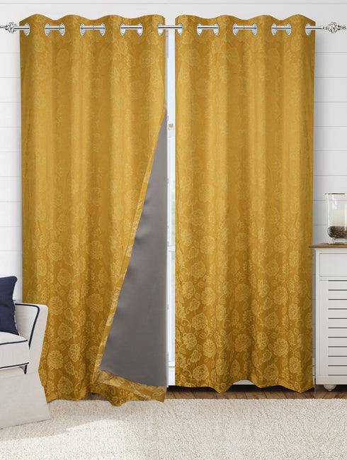 JARDIN Damask Cotton Curtains