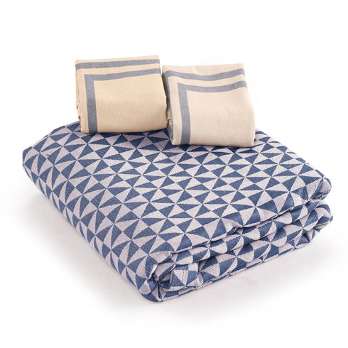 FIRKI Damask Cotton Bed Cover-Sheet + 2 Pillow Covers