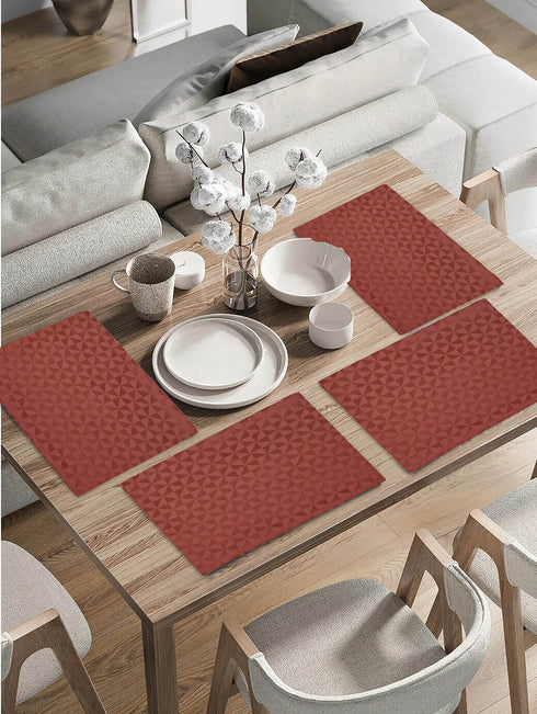 Saral Home Cotton Placemats Set of 4 | Stylish Dining Table Mats