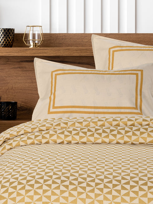 GIFT BOX | FIRKI Yellow Bedsheet-2 Pillow Covers | Cotton Bedsheet-Cover | For Gift & Daily Use