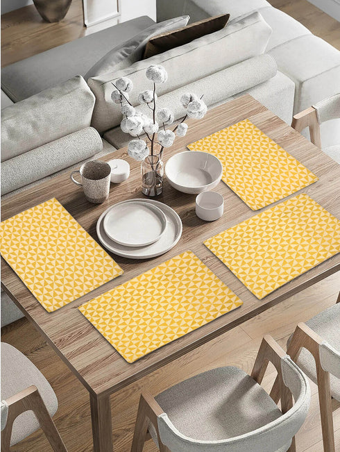 Saral Home Cotton Placemats Set of 4 | Stylish Dining Table Mats