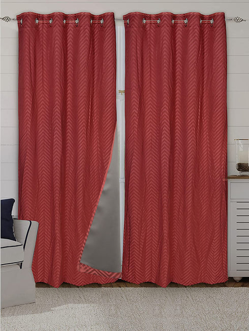CHEVRON Damask Cotton Curtains