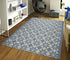 Floral Design Cotton Woven Rug | Minimal Geometric Weave with Anti-Skid Backing