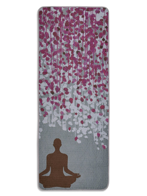 GIFT BOX | BREATHE Tapestry Anti Slip Yoga Mat 70x170CM | Cotton Microfiber Yoga Mat | For Gift & Daily Use