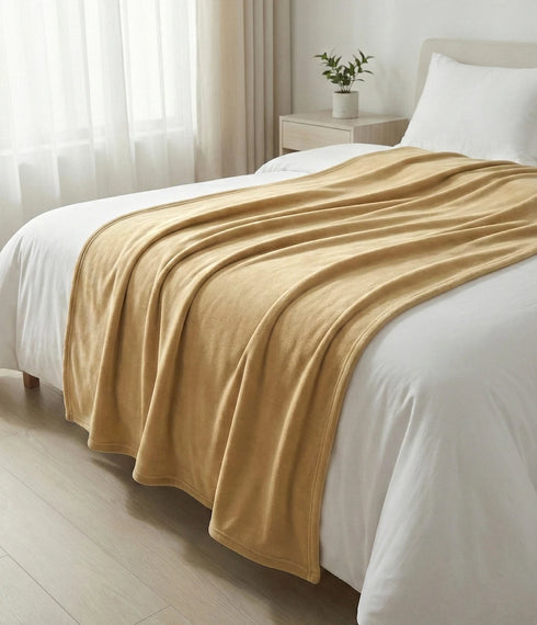 Lightweight Cloudy Mink Blanket Silky-Soft All-Season Blanket | Elegant, Cozy & Easy to Maintain