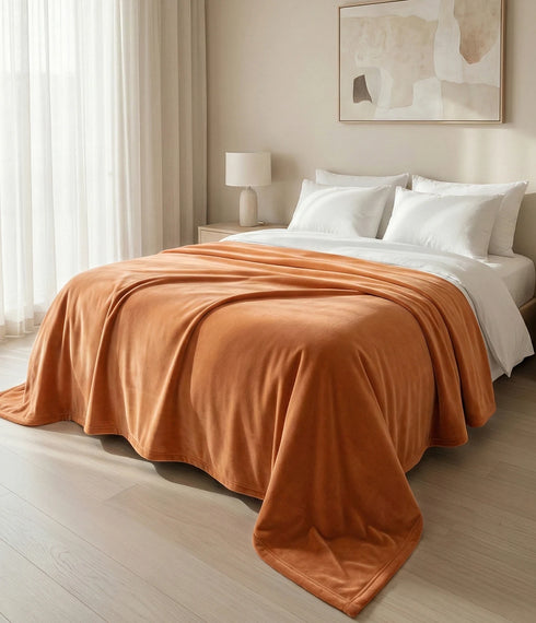 Lightweight Cloudy Mink Blanket Silky-Soft All-Season Blanket | Elegant, Cozy & Easy to Maintain