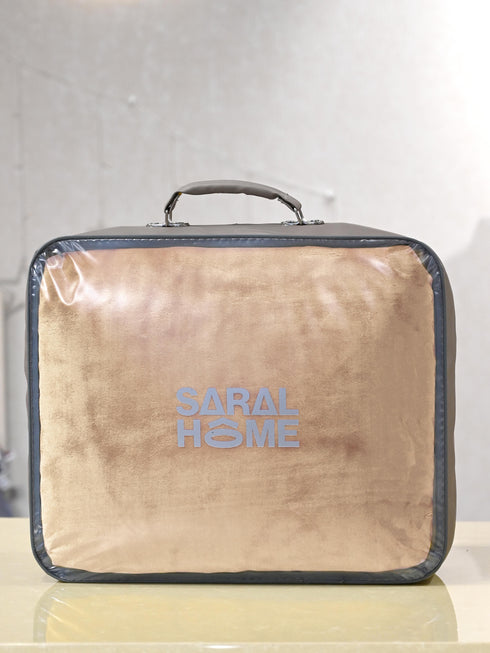 Winter Mink, Cloudy Silky - Soft Double Sided Heavy 2 Layer Blanket with Crochet Lace Edges