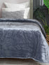 GIFT BOX | COTTON Grey Bedsheet-Cover | Matching Grey Light weight Cloudy Mink Blanket | Combo Set For Gift & Daily Use