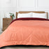 Reversible Solid Cotton Blanket/Comforter (Pink + Maroon)