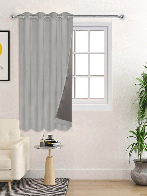 LA CREME Plain Velvet Curtain